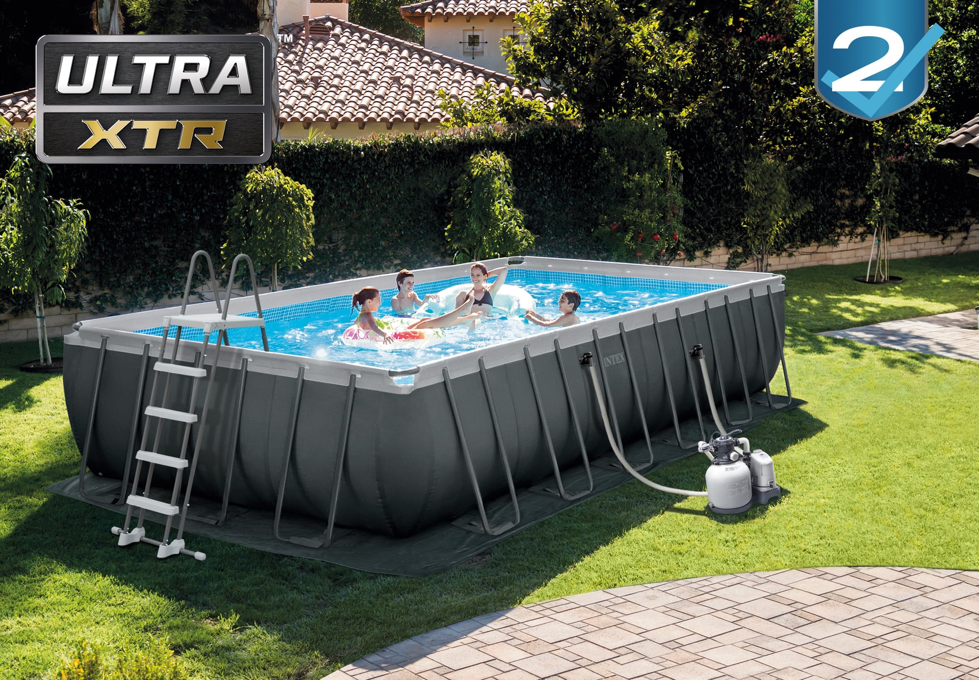 Басейн с метална рамка и пясъчна филтърна помпа Intex 26368NP Ultra XTRTM 732x366х132см