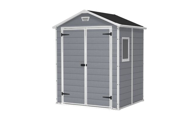 Градински навес барака Keter Manor DD 6x5 Grey 226х152х186см