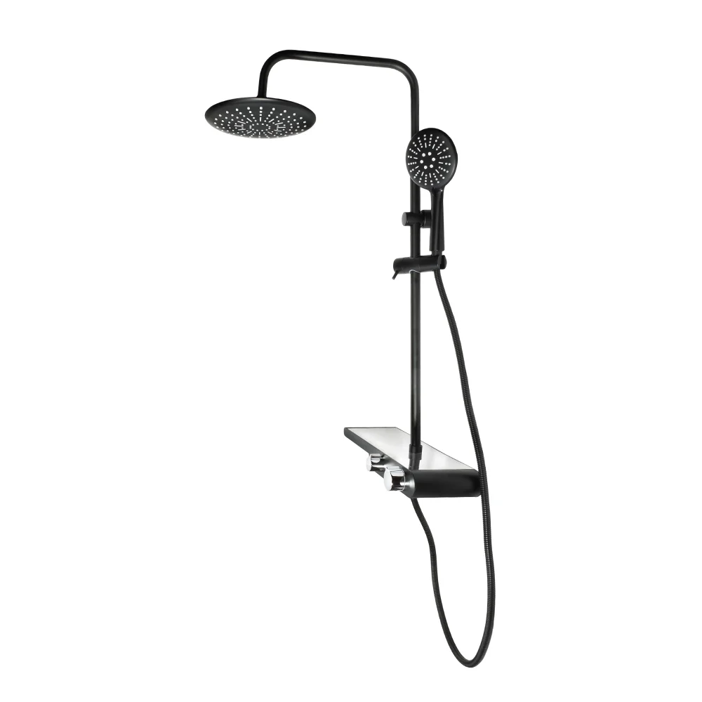 Тръбно окачване със смесител Cascada PL104HE-1E-F Black
