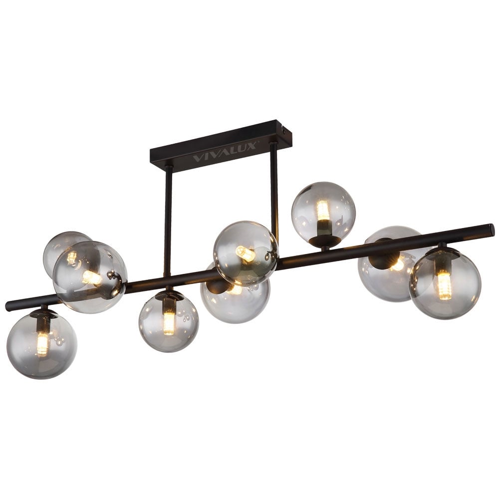 Полилей Vivalux Galileo SSP781-9L 9хG9 опушени стъкла